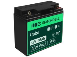 GreenCell® AGM Bateria 12V 18Ah Gel Bateria hermetica segadora scooter Barco de pesca bote cortacéspedes