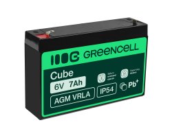Green Cell® AGM Bateria 6V 7Ah Gel Bateria hermetica sistemas de alarma juguetes eléctricos para niños