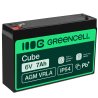 Green Cell® AGM Bateria 6V 7Ah Gel Bateria hermetica sistemas de alarma juguetes eléctricos para niños