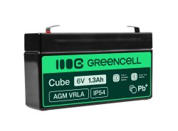 Green Cell® AGM Bateria 6V 1.3Ah Gel Bateria hermetica sistemas de alarma juguetes eléctricos para niños