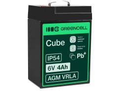 Green Cell® AGM Bateria 6V 4Ah Gel Bateria hermetica sistemas de alarma juguetes eléctricos para niños