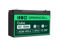 Green Cell® AGM Bateria 6V 10Ah Gel Bateria hermetica sistemas de alarma juguetes eléctricos para niños