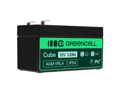 Green Cell® AGM Bateria 12V 1.2Ah Gel Bateria hermetica sistemas de alarma juguetes eléctricos para niños