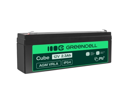 Green Cell® AGM Bateria 12V 2.3Ah Gel Bateria hermetica sistemas de alarma juguetes eléctricos para niños