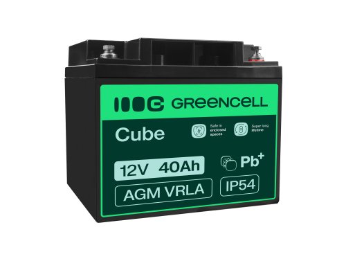 Green Cell® AGM Bateria 12V 40Ah Gel Bateria hermetica Caravan Bateria solar fotovoltaicos silla de ruedas