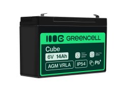 Green Cell® AGM Bateria 6V 14Ah Gel Bateria hermetica sistemas de alarma juguetes eléctricos para niños