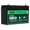 Green Cell® AGM Bateria 6V 14Ah Gel Bateria hermetica sistemas de alarma juguetes eléctricos para niños
