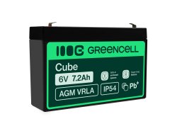 Green Cell® AGM Bateria 6V 7.2Ah Gel Bateria hermetica sistemas de alarma juguetes eléctricos para niños