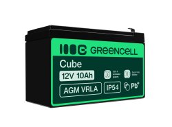 AGM Batería Gel de plomo AGM 12V 10Ah Recargable Green Cell para UPS y sondas de