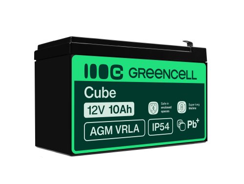 AGM Batería Gel de plomo AGM 12V 10Ah Recargable Green Cell para UPS y sondas de