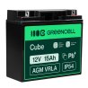 Green Cell® AGM 12V 15Ah batería VRLA batería de plomo ácido sin mantenimiento cortador de pesca barco scooter tractor