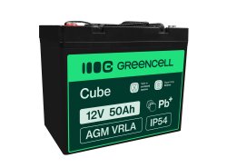 Green Cell® AGM Bateria 12V 50Ah Gel Bateria hermetica sistemas de alarma juguetes eléctricos para niños