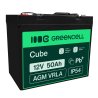 Green Cell® AGM Bateria 12V 50Ah Gel Bateria hermetica sistemas de alarma juguetes eléctricos para niños