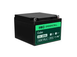 Green Cell® AGM Bateria 12V 28Ah Gel Bateria hermetica segadora scooter Barco de pesca bote cortacéspedes