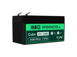 Green Cell® AGM Bateria 12V 1.3Ah Gel Bateria hermetica sistemas de alarma juguetes eléctricos para niños