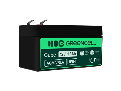 Green Cell® AGM Bateria 12V 1.3Ah Gel Bateria hermetica sistemas de alarma juguetes eléctricos para niños