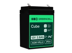 Green Cell® AGM Bateria 12V 2.8Ah Gel Bateria hermetica sistemas de alarma juguetes eléctricos para niños