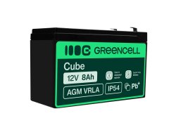 Green Cell® AGM Bateria 12V 8Ah Gel Bateria hermetica sistemas de alarma juguetes eléctricos para niños