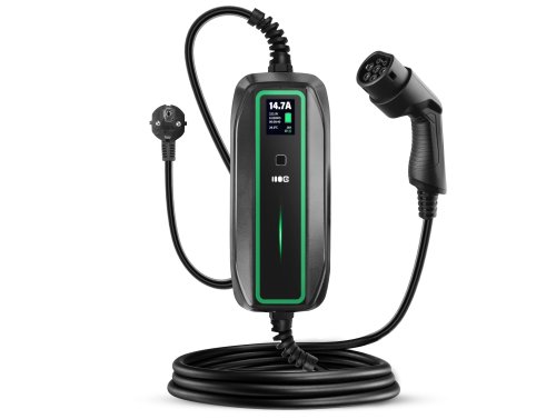 Green Cell Cargador Móvil 3.6kW Tipo 2 - Schuko 6.5m GC PowerCable para Cargar EV Coches Eléctricos e Híbridos Enchufables PHEV