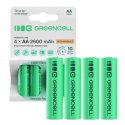 4x Pilas Recargables AA R6 2600mAh Ni-MH Baterías precargadas Green Cell