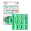 4x Pilas Recargables AAA R3 950mAh Ni-MH Baterías precargadas Green Cell