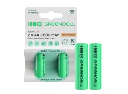 2x Pilas Recargables AA R6 2600mAh Ni-MH Baterías precargadas Green Cell