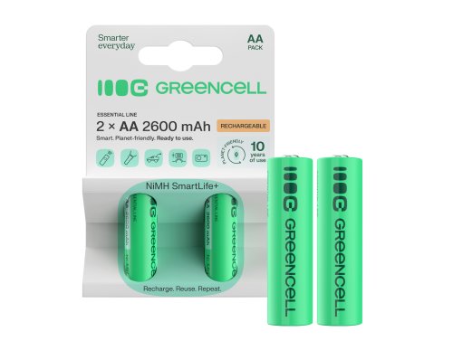 2x Pilas Recargables AA R6 2600mAh Ni-MH Baterías precargadas Green Cell