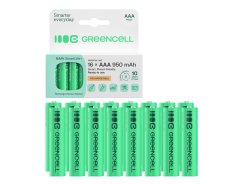 16x Pilas Recargables AAA R3 950mAh Ni-MH Baterías precargadas Green Cell