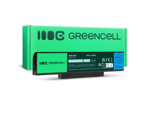 Green Cell Batería A32-K72 para Asus K72 K72D K72F K72J K73S K73SV X73S X77 N71 N71J N71V N73 N73J N73S N73SV