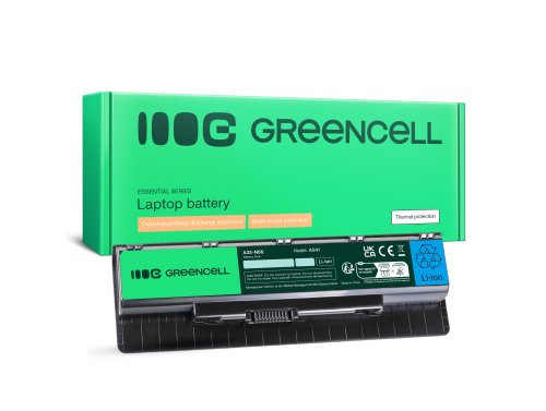Green Cell Batería A32-N56 para Asus N56 N56JR N56V N56VB N56VJ N56VM N56VZ N76 N76V N76VB N76VJ N76VZ N46 N46JV G56JR