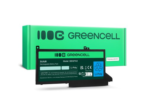 Green Cell Batería DJ1J0 para Dell Latitude 7280 7290 7380 7390 7480 7490