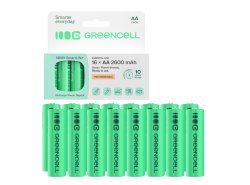 16x Pilas Recargables AA R6 2600mAh Ni-MH Baterías precargadas Green Cell