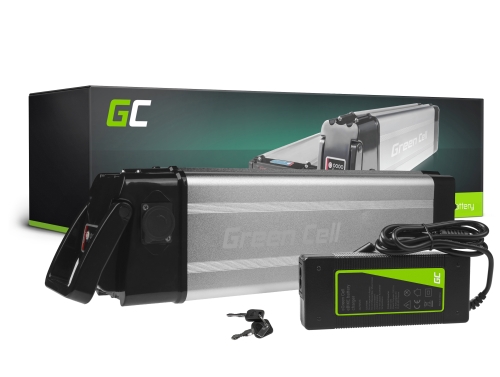 Green Cell Bateria Bicicleta Electrica 36V 15Ah 540Wh Silverfish Ebike 4 Pin para Moma, Hitway, Vivi, Nilox y Cargador