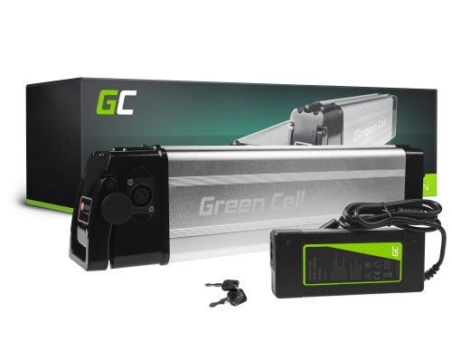 Green Cell Bateria Bicicleta Electrica 36V 10,4Ah 396Wh Silverfish Ebike 4 Pin para Moma, Hitway, Vivi, Nilox y Cargador