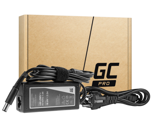 Fuente de alimentación / cargador Green Cell PRO 18.5V 3.5A 65W para HP 250 G1 255 G1 ProBook 450 G2 455 G2 Compaq Presario CQ56