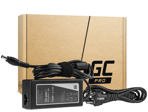 Cargador para Samsung NP530U4B-S03RU 60W 3.16A rund mit dem Stift drin (5.5-3.0mm) - Green Cell